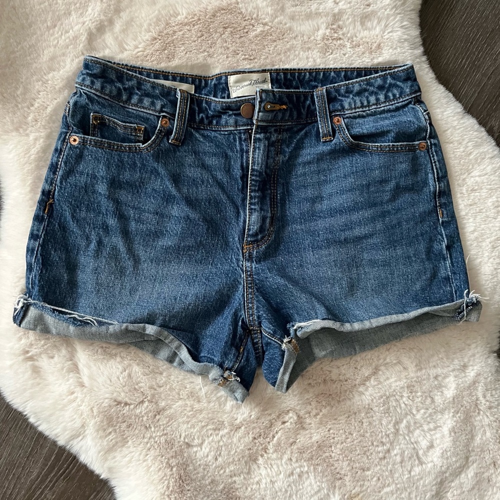 Women's Blue Denim Shorts‎